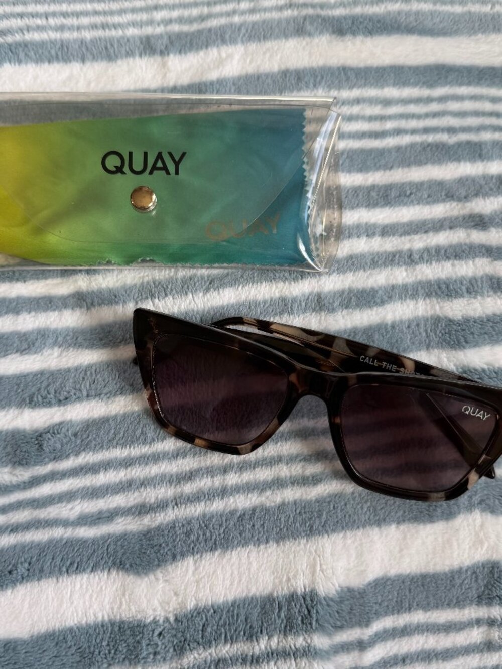Quay Call The Shots Square Cat Eye Tortoise Brown Sunglasses